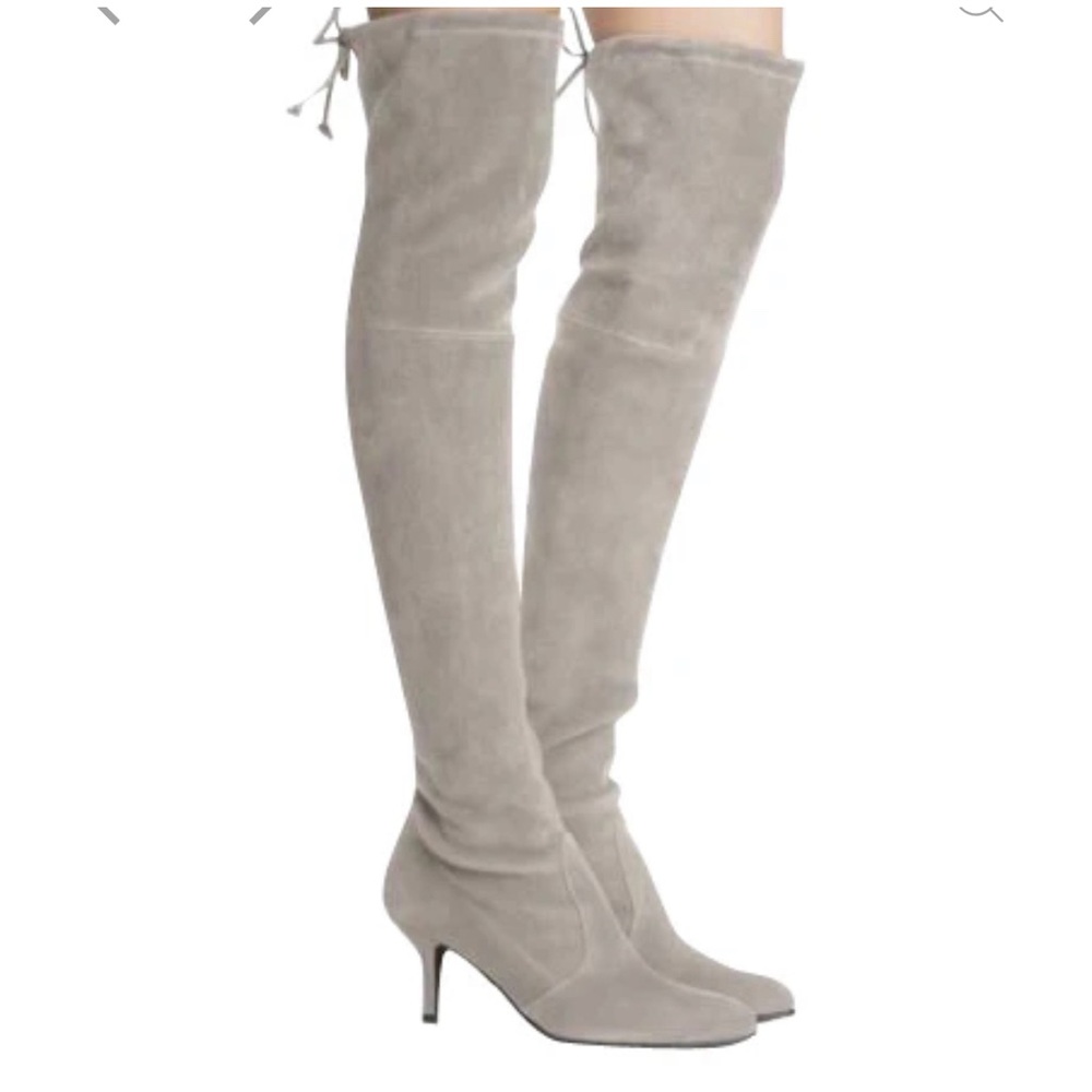 Stuart Weitzman Tiemodel Over The Knee Boots Taype Suede Mid Heel 6 36